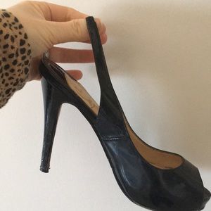 Heeled peep toe sandal